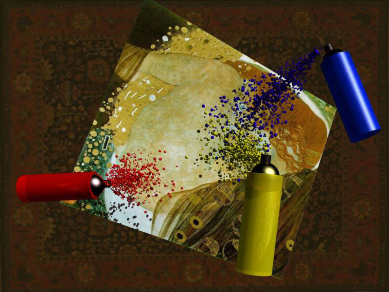 klimt spraycans by Charlotte Susan Banks