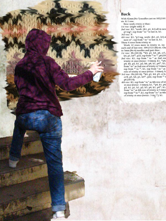 knitting graffiti by Charlotte Susan banks