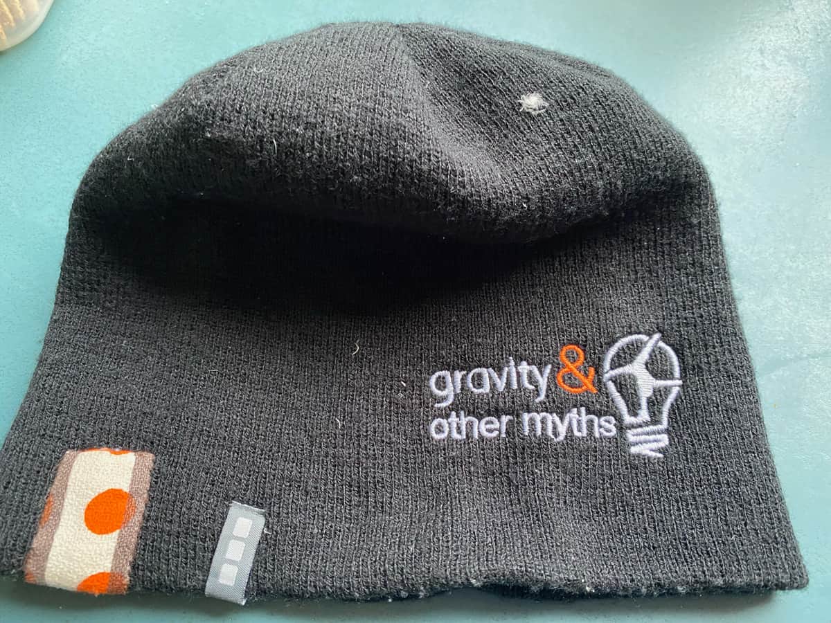 Jane Styles, Sally's beanie, 2021, cotton tab.